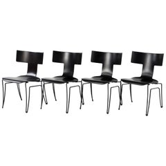 Ensemble de 4 chaises à manger Anziano de style Klismos par John Hutton pour Donghia