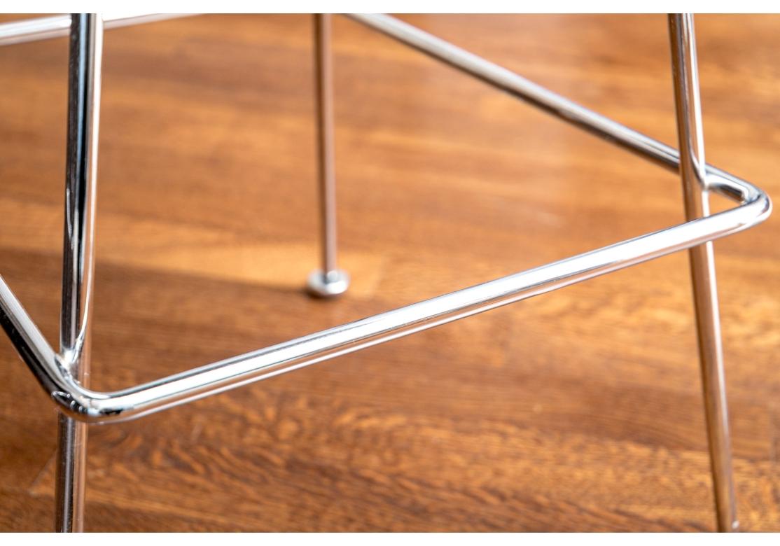 Other Set Of 4 Knoll Bertoia Polished Chrome Bar Stools For Sale