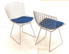 Set of 4 Knoll Chrome Harry Bertoia Chairs for Knoll