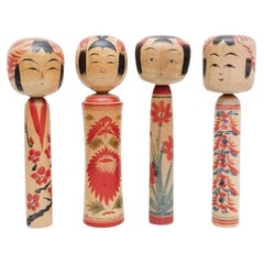 Set de 4 muñecas "Kokeshi