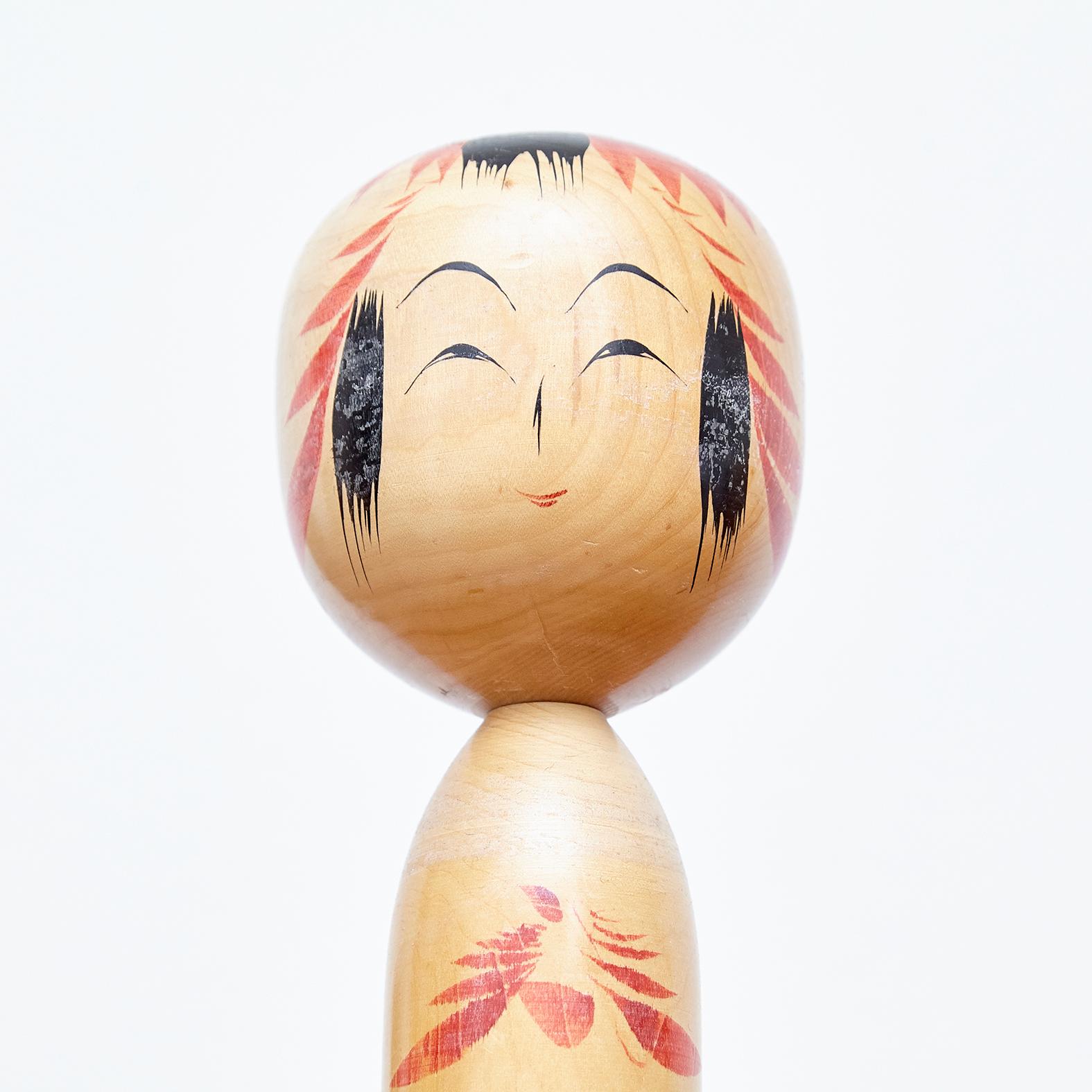 Set of 4 Kokeshi Japanese Wood Hand Painted Doll 13