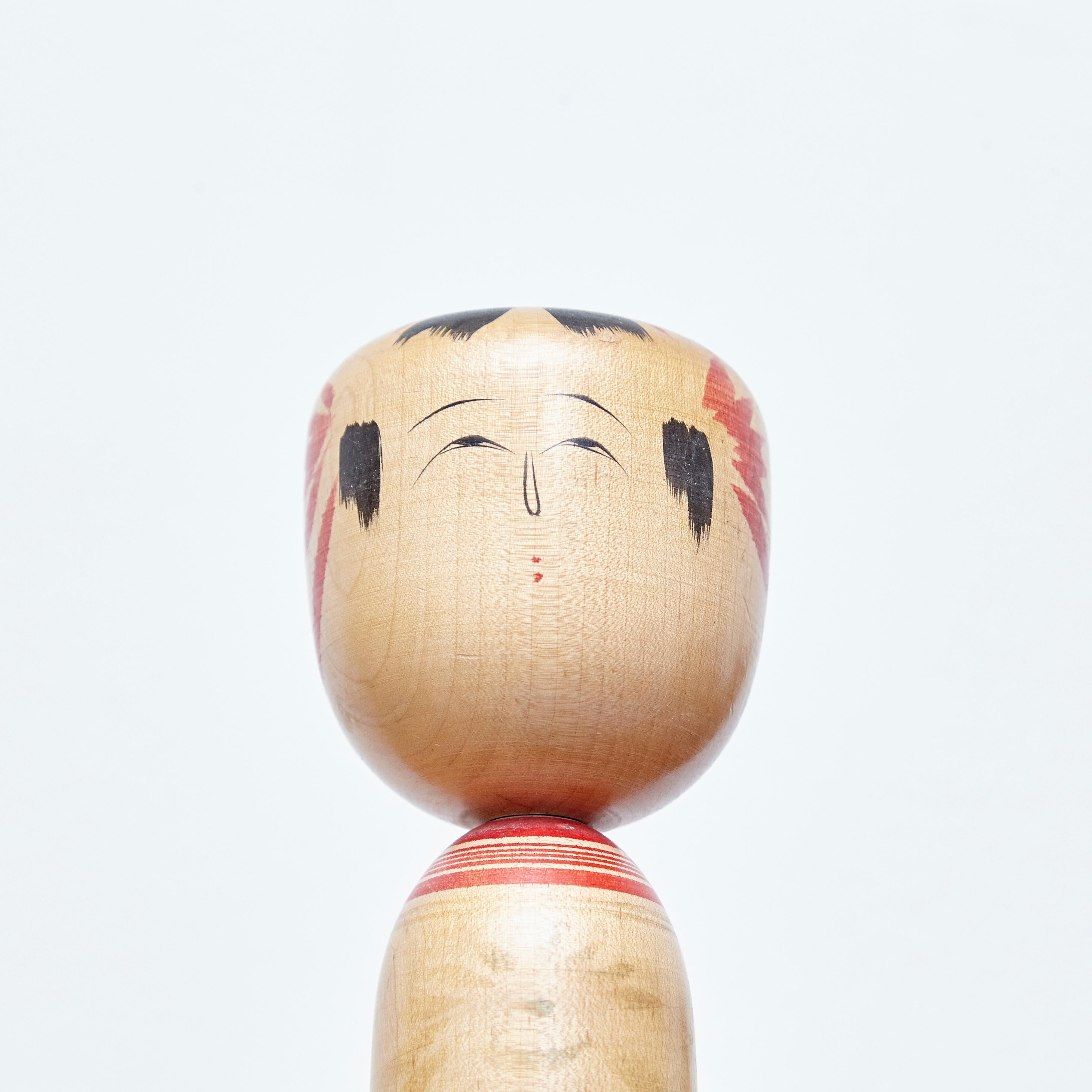 Set of 4 Kokeshi Japanese Wood Hand Painted Doll 1