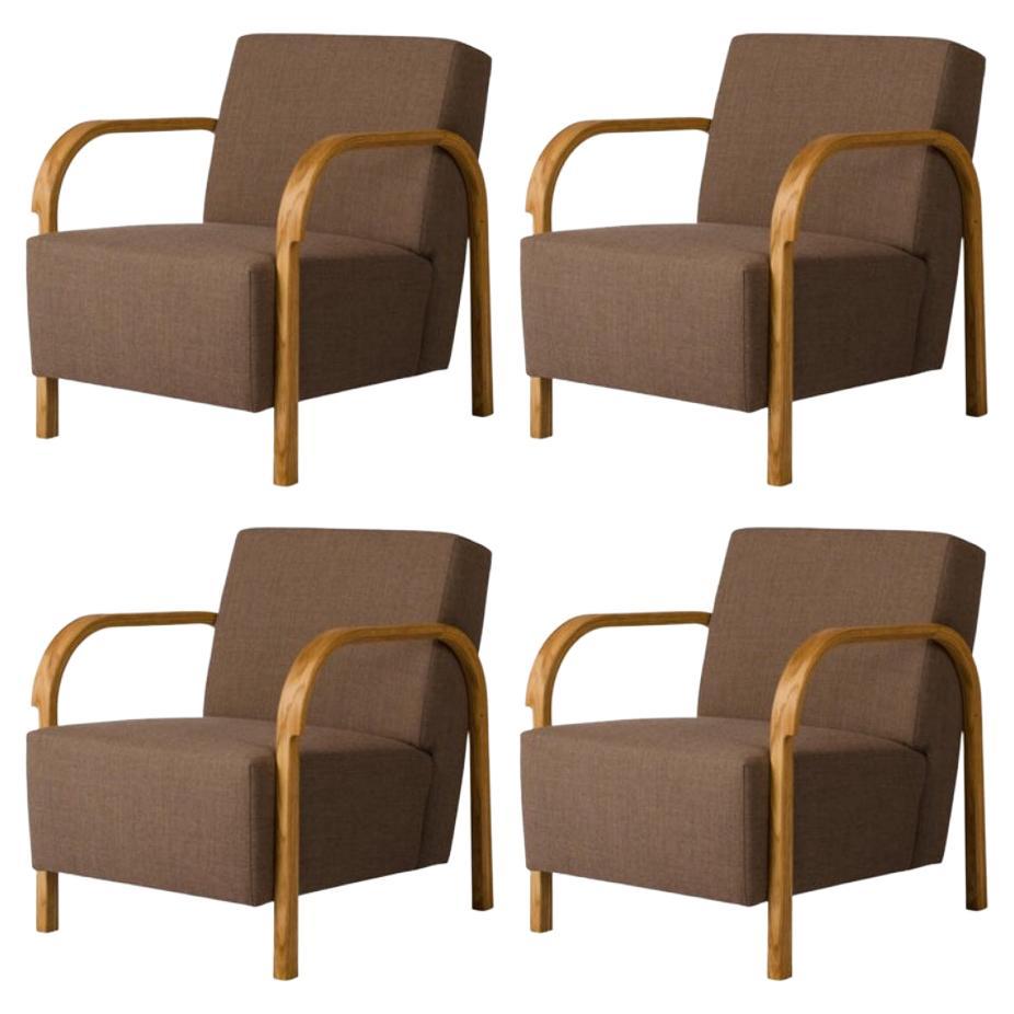 Set Of 4 KVADRAT/Hallingdal & Fiord ARCH Lounge Chairs by Mazo Design