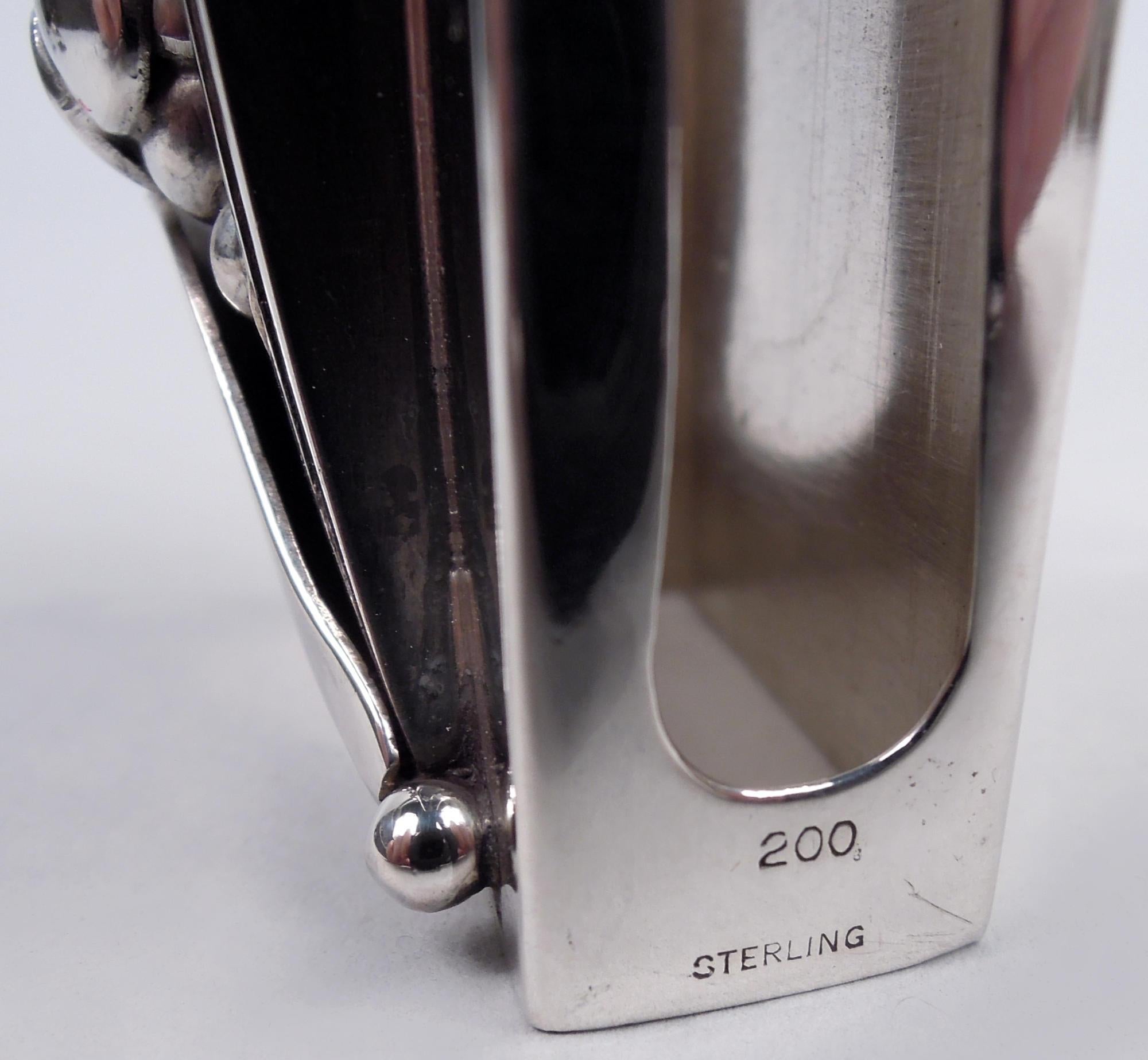 Set of 4 La Paglia Midcentury Modern Sterling Silver Matchbox Holders 4