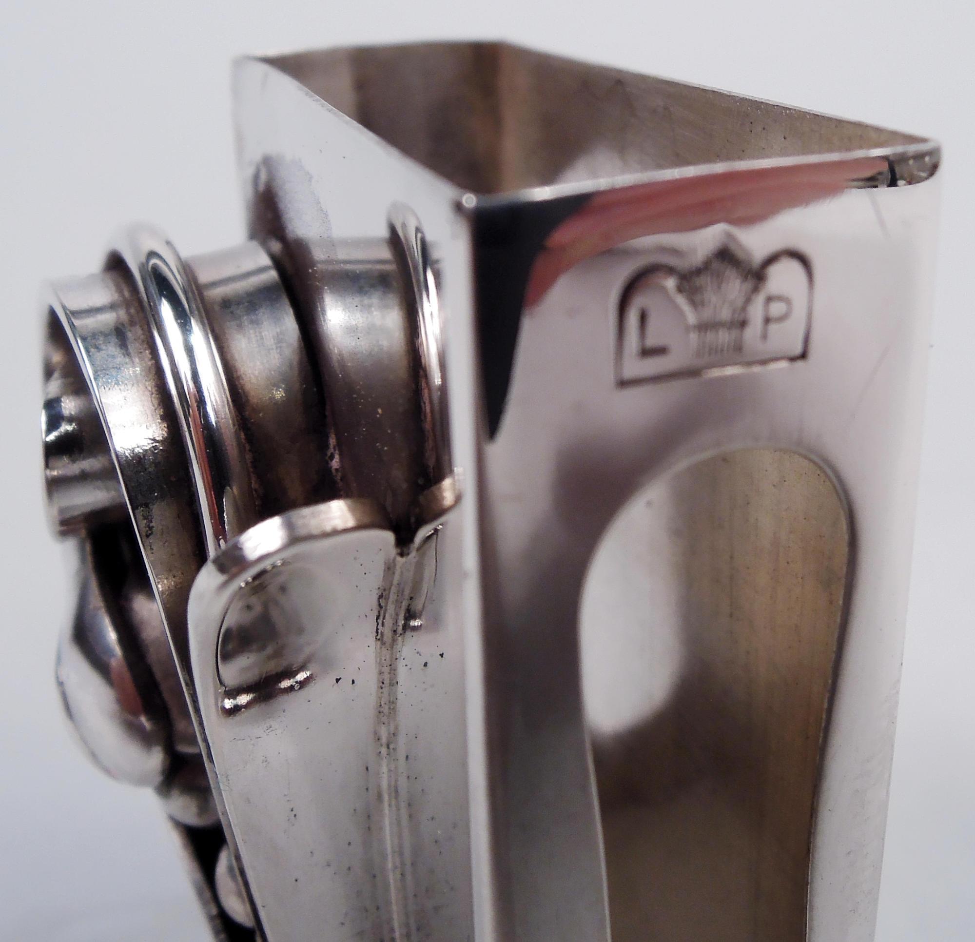 Set of 4 La Paglia Midcentury Modern Sterling Silver Matchbox Holders 3