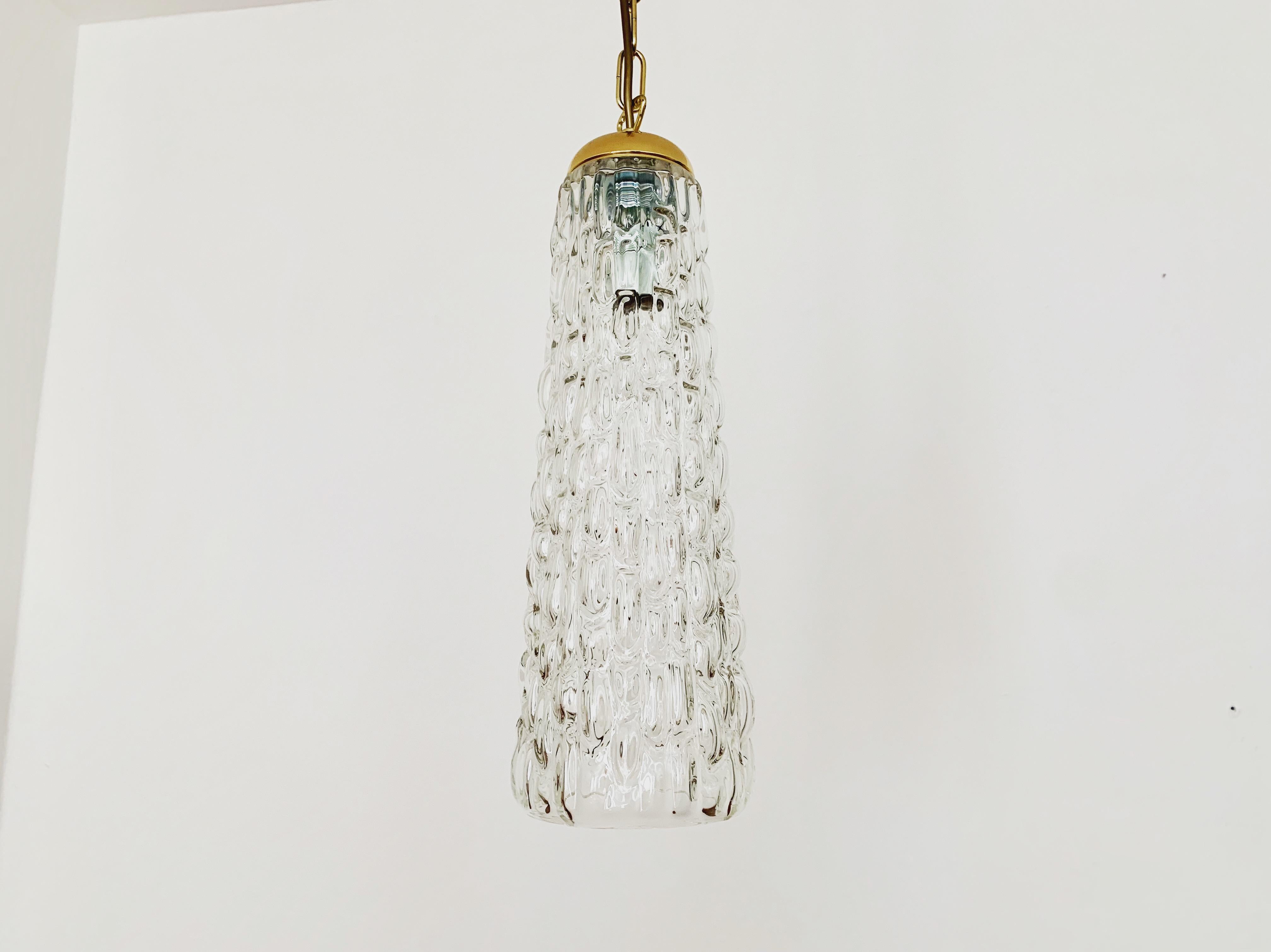 Austrian Set of 4 Large Crystal Glass Pendant Lamps For Sale