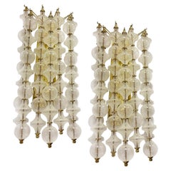 Set of 4 Large Murano Glass Sconces, Sold in Pairs