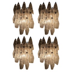 Set of 4 Large Murano Wall Sconces in the style of Carlo Scarpa