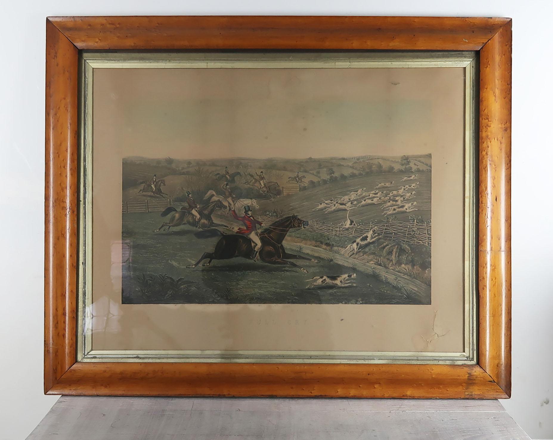 Set of 4 Large Scale Antique Sporting Prints, German, Mid-19th Century In Good Condition In St Annes, Lancashire