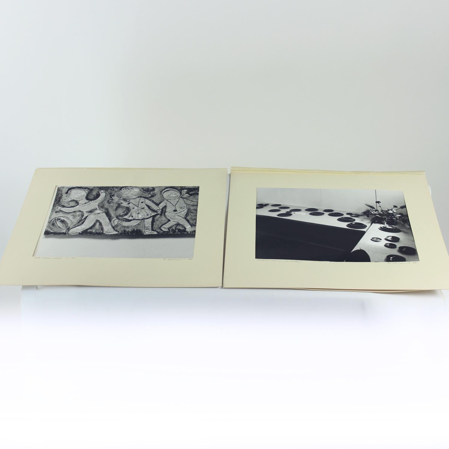 Ensemble de 4 grands clichés d'œuvres d'art en céramique de Ditta Abrhamova, Cz en vente 2
