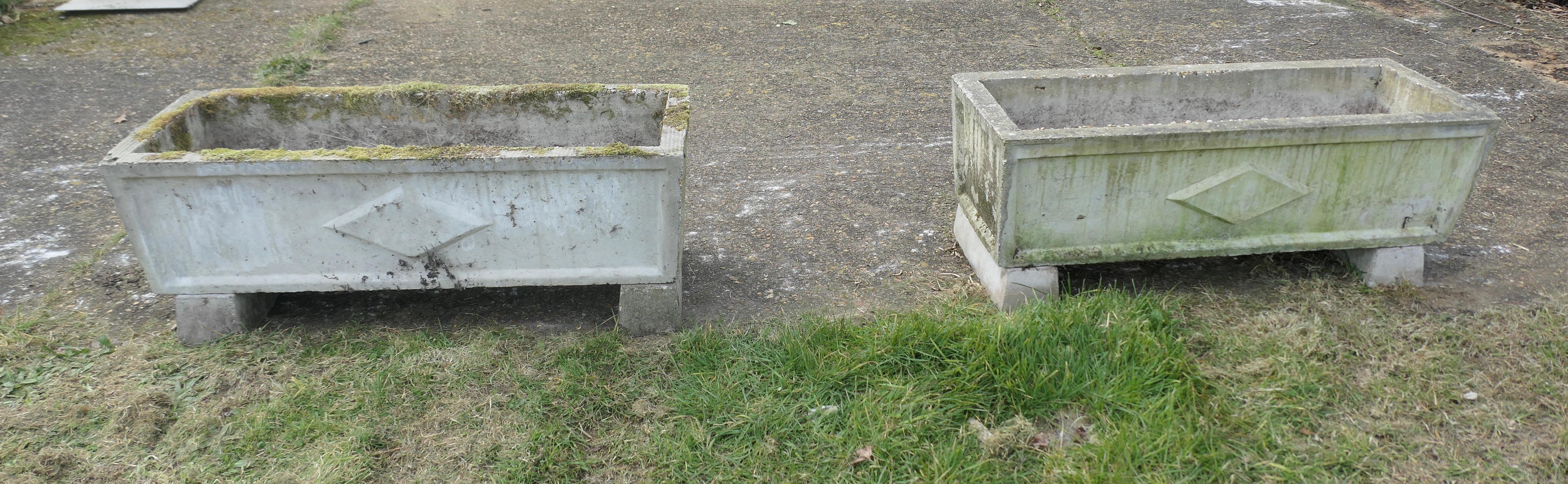 Set of 4 Large Weathered Garden Planters For Sale 1