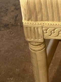 Set of 4 Late 19th c. Swedish Carved and Painted Side Chairs