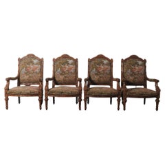Set of 4 Late 19th/Early 20th Century French Louis XVI Style Armchairs