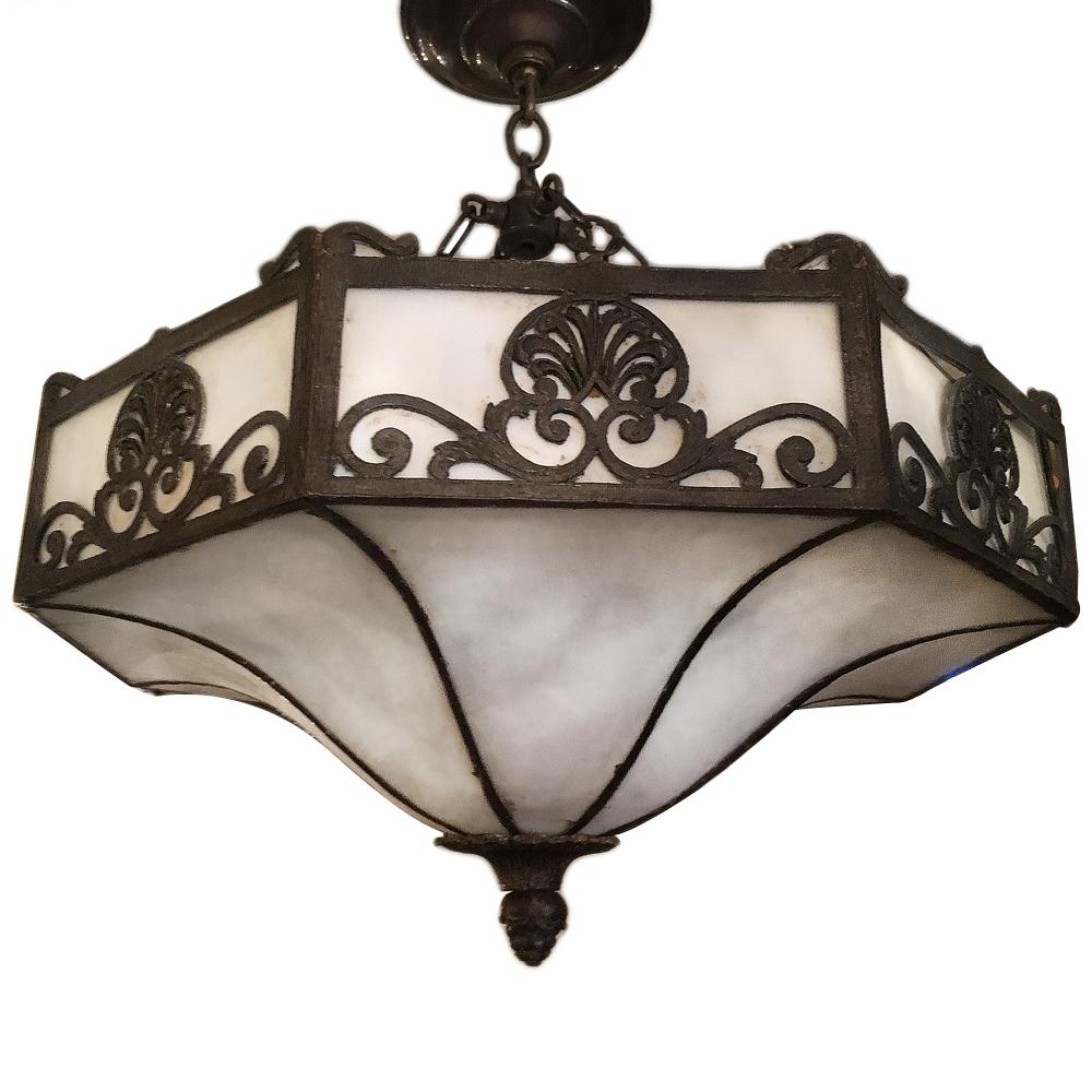 Set Of Three Large Leaded Glass Caldwell Chandeliers For Sale at 1stdibs