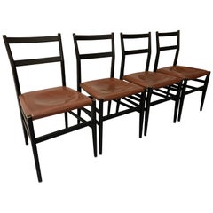 Set of 4 Leggera Chairs by Gio Ponti