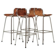 Set of 4 les Arcs bar stools , Charlotte Perriand 1960, France