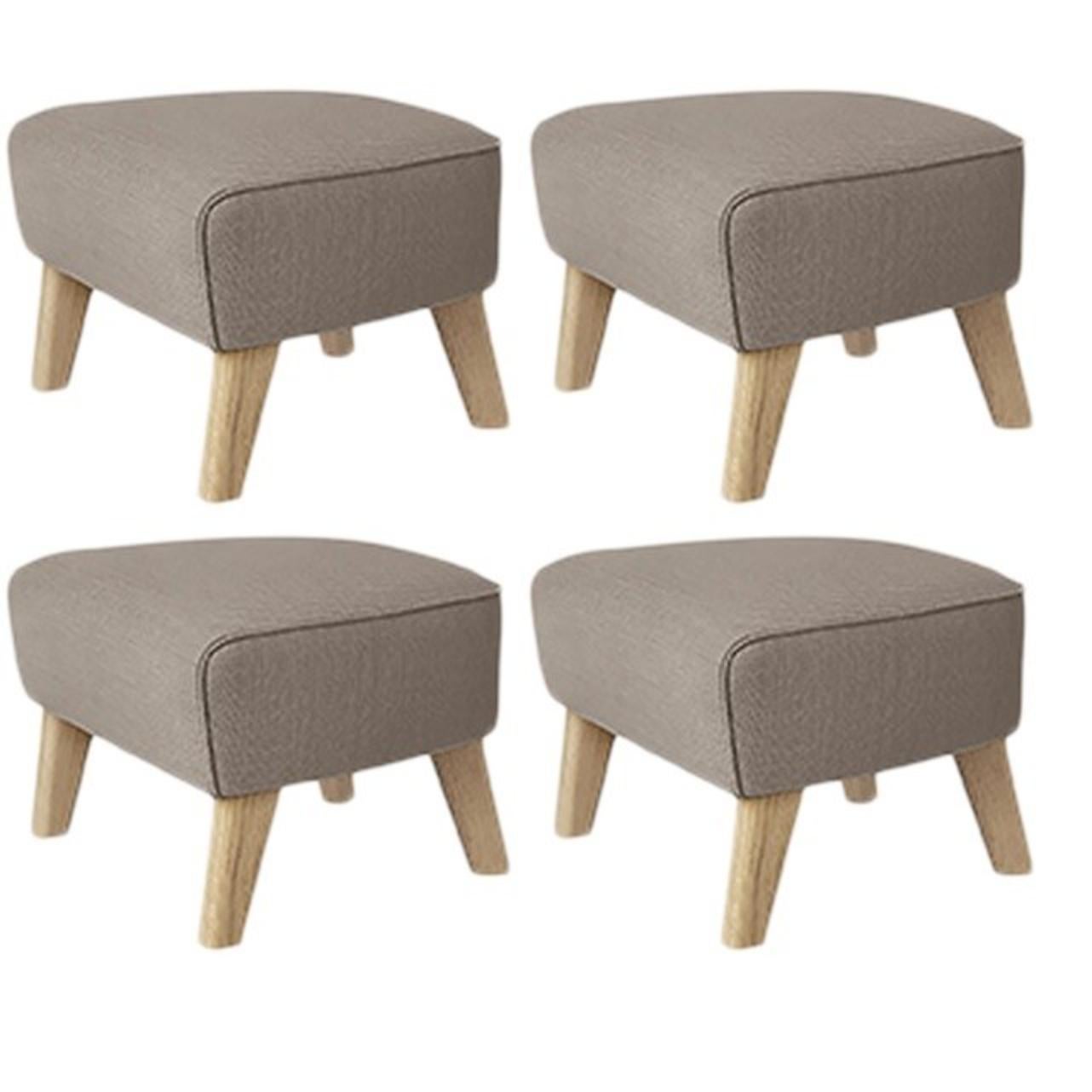 Set of 4 light beige, natural oak raf simons vidar my own chair footstool by Lassen.
Dimensions: W 56 x D 58 x H 40 cm 
Materials: Textile
Also available: Other colors available

The my own chair Footstool has been designed in the same spirit