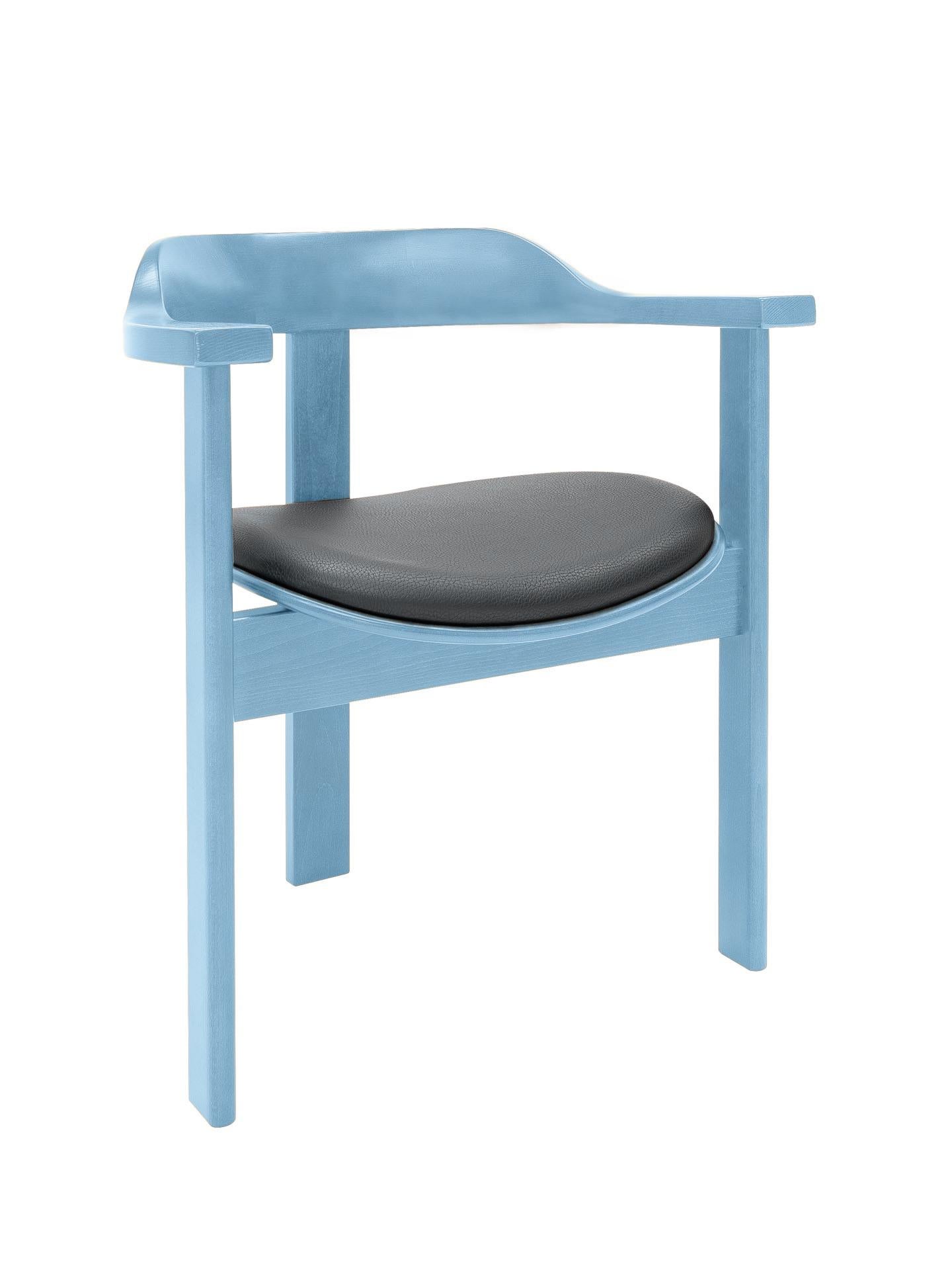 Mid-Century Modern Set of 4 Light Blue Haussmann Armchairs by Robert & Trix Haussmann, Design 1964 For Sale