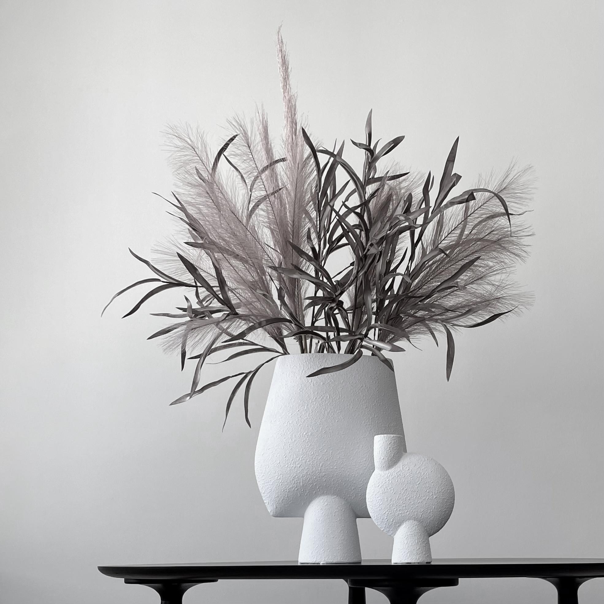 Danish Set of 4 Light Grey Medio Sphere Vase Bubl by 101 Copenhagen For Sale