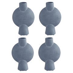 Set of 4 Light Grey Mini Sphere Vase Bubl by 101 Copenhagen