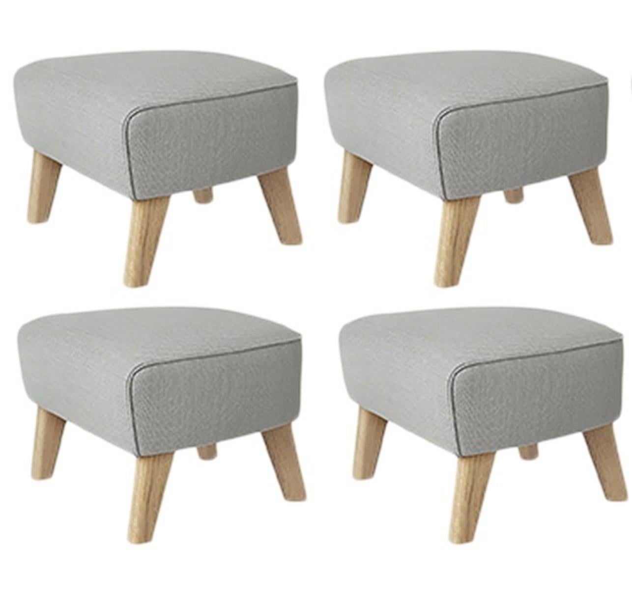 Set of 4 light grey, natural oak Raf Simons Vidar 3 my own chair footstool by Lassen
Dimensions: w 56 x d 58 x h 40 cm 
Materials: Textile
Also available: Other colors available

The my own chair footstool has been designed in the same spirit