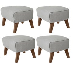 Set de 4 Sillas Estribo Raf Simons Vidar 3 Gris Claro Roble Ahumado, Lassen