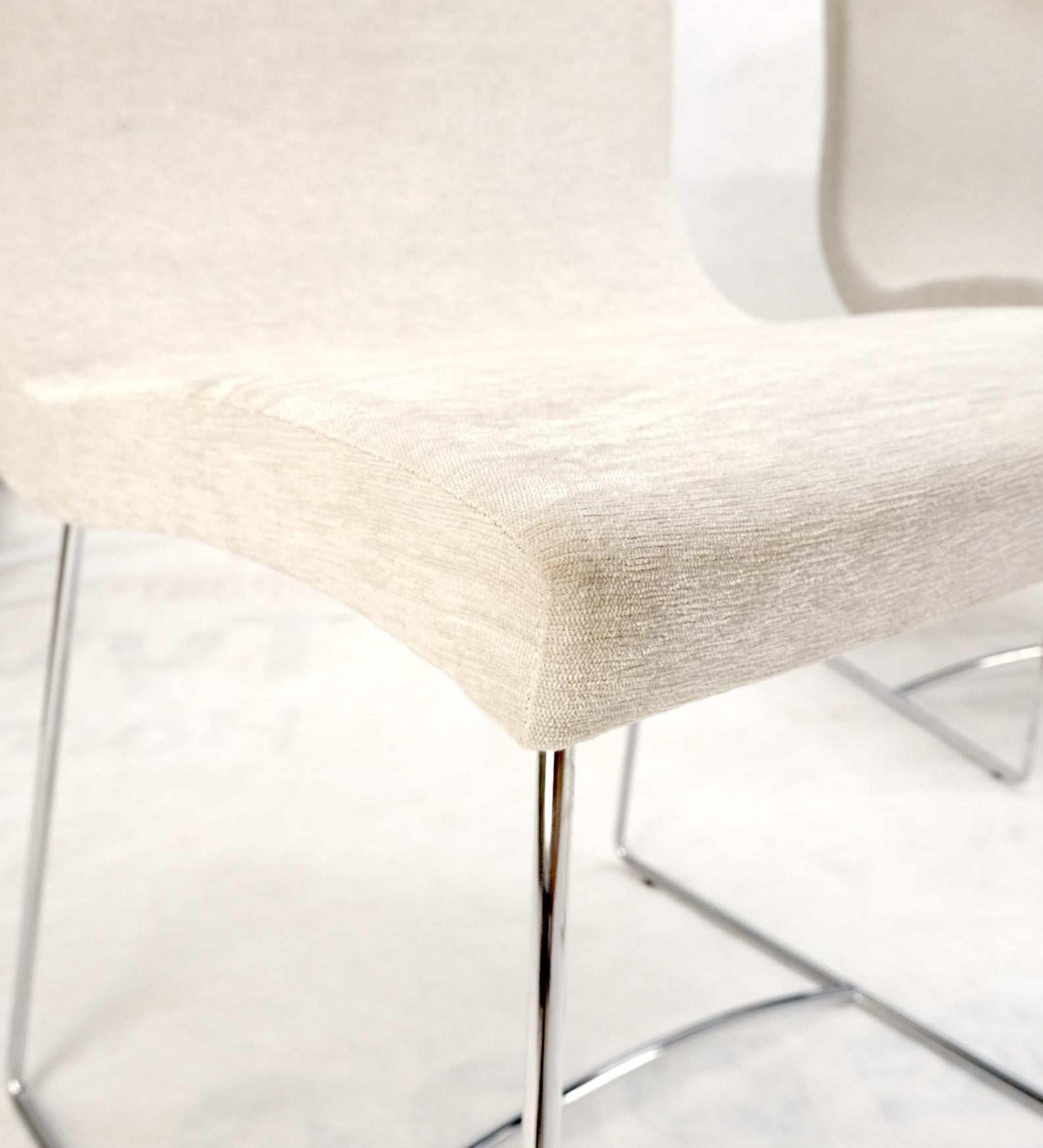 Set of 4 Ligne Roset Upholstered Dining Chairs Mid-Century Modern Designer  1
