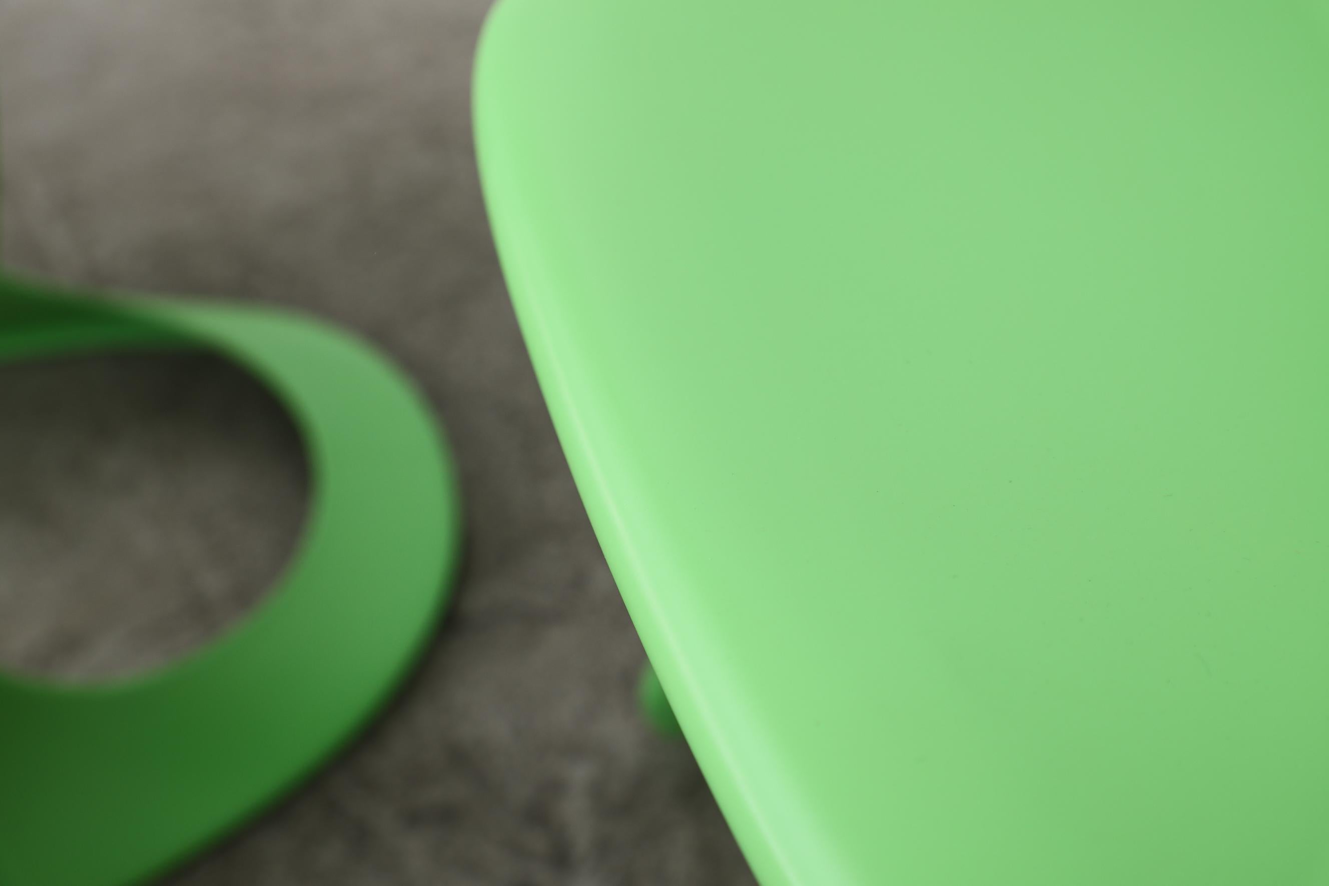 Plastic Set of 4 Lime Green Casalino Chairs by Alexander Begge