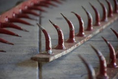 Set of 4 Linear Butchers Hooks, France, 1940s