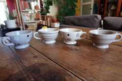 Lot de 4 tasses à cidre Linvosges - Stripes & Polka Dots, Vintage 2C174