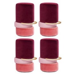 Set of 4 Lipstick Bar Stools by Royal Stranger