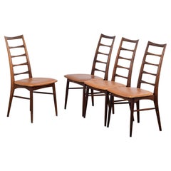 Set of 4 ‘Lis’ Dining Chairs in Rosewood by Niels Koefoed, Denmark, 1960s