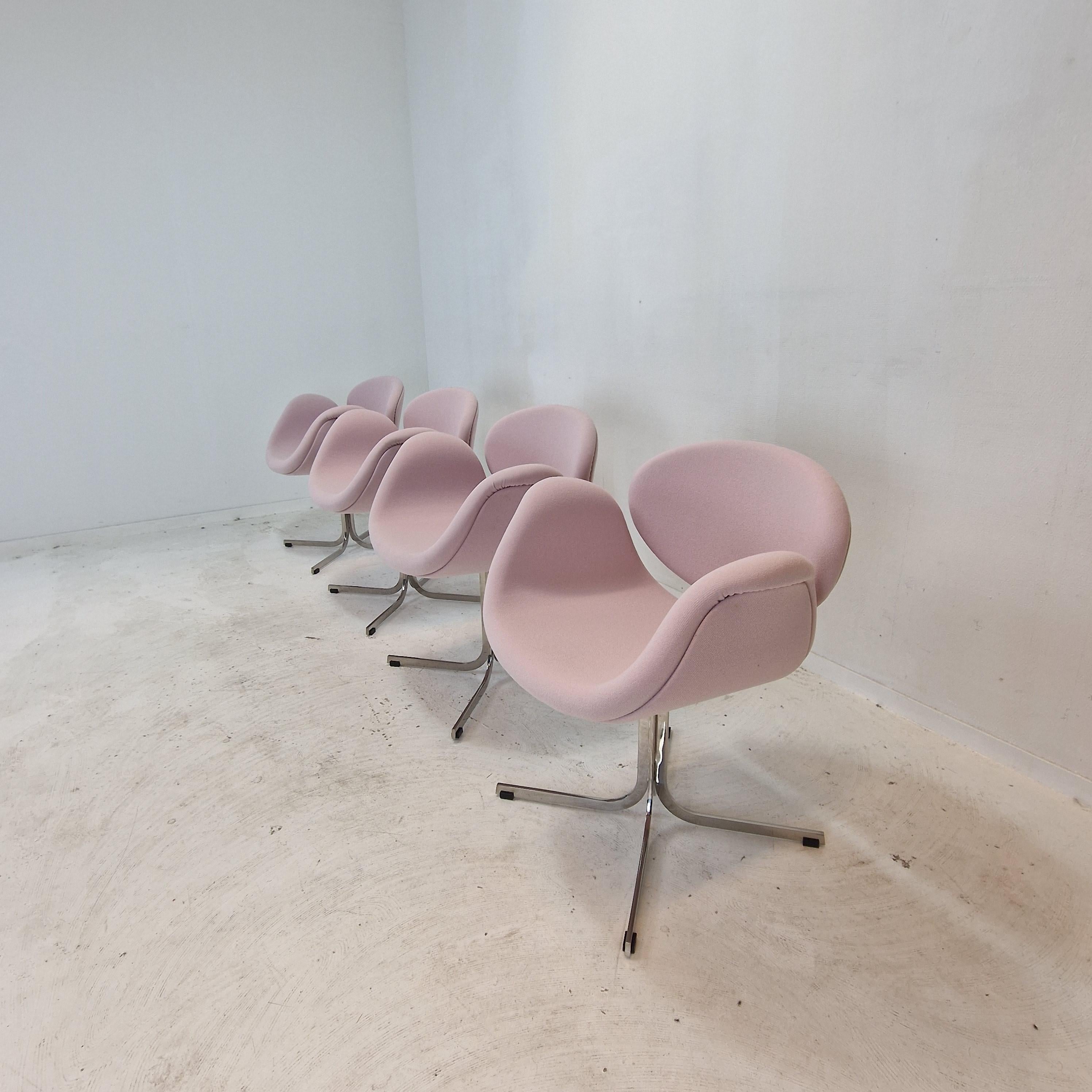 Tessuto Set di 4 poltrone Little Tulip di Pierre Paulin per Artifort in vendita