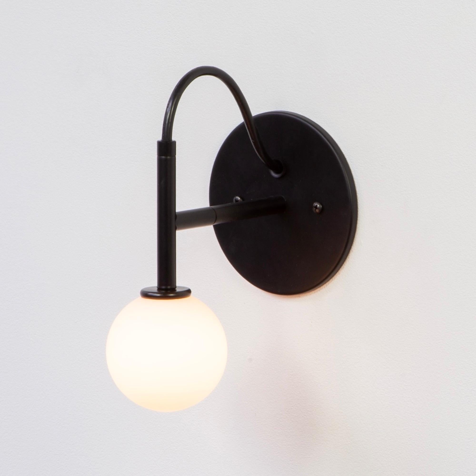 Set of 4 Loop Wall Sconces by Research.Lighting, Black, Glass, Made to Order For Sale 3