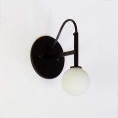 Set of 4 Loop Wall Sconces by Research.Lighting, Black, Glass, Made to Order