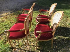 Set of 4 Louis XVI cabriolet armchairs