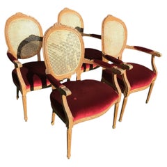 Set of 4 Louis XVI cabriolet armchairs