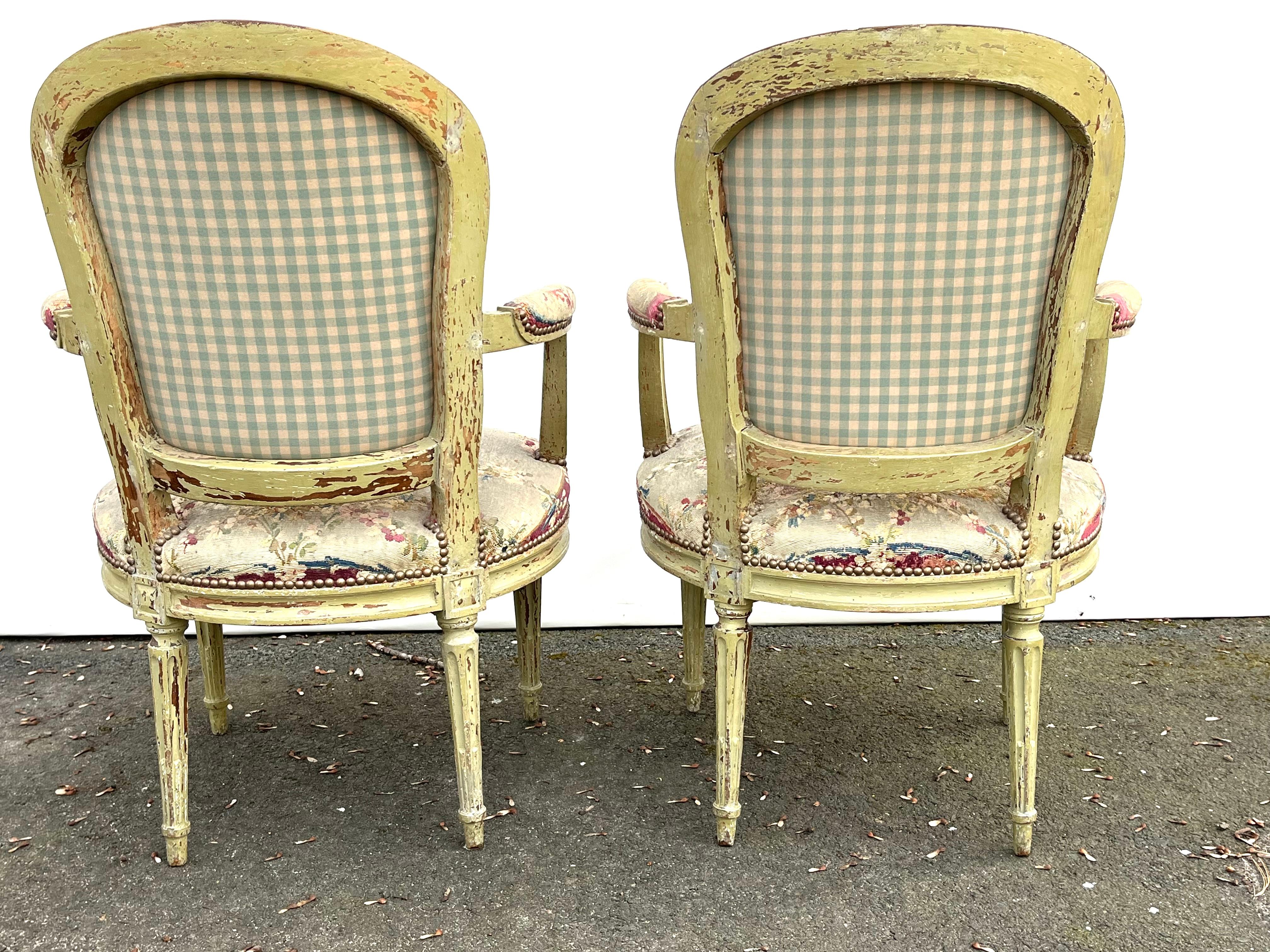 Ensemble de 4 fauteuils d'époque Louis XVI estampillés F. Lapierre à Lyon en vente 2