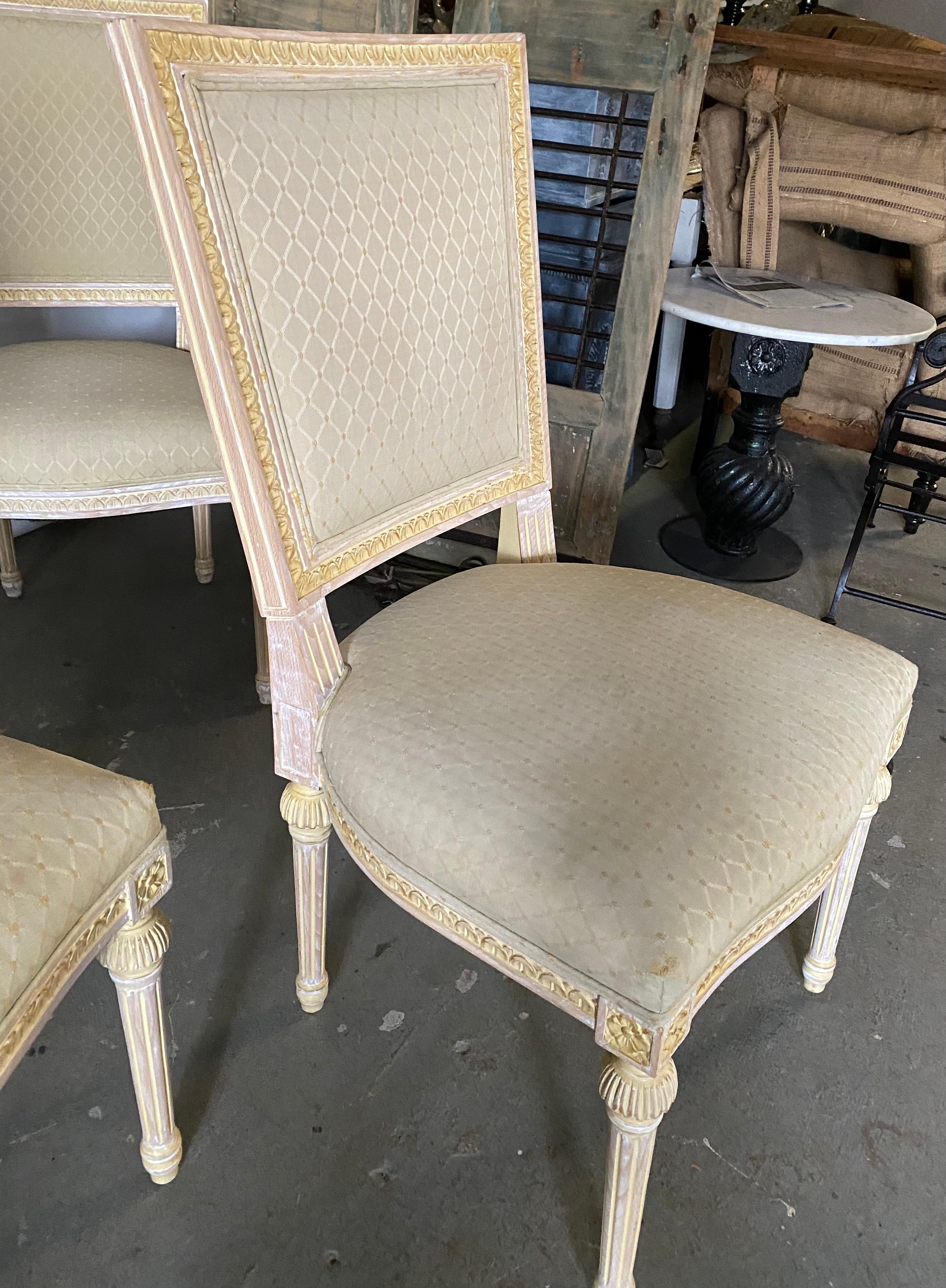 Set of 4 Louis XVI Style Dining Chairs In Good Condition In Sheffield, MA