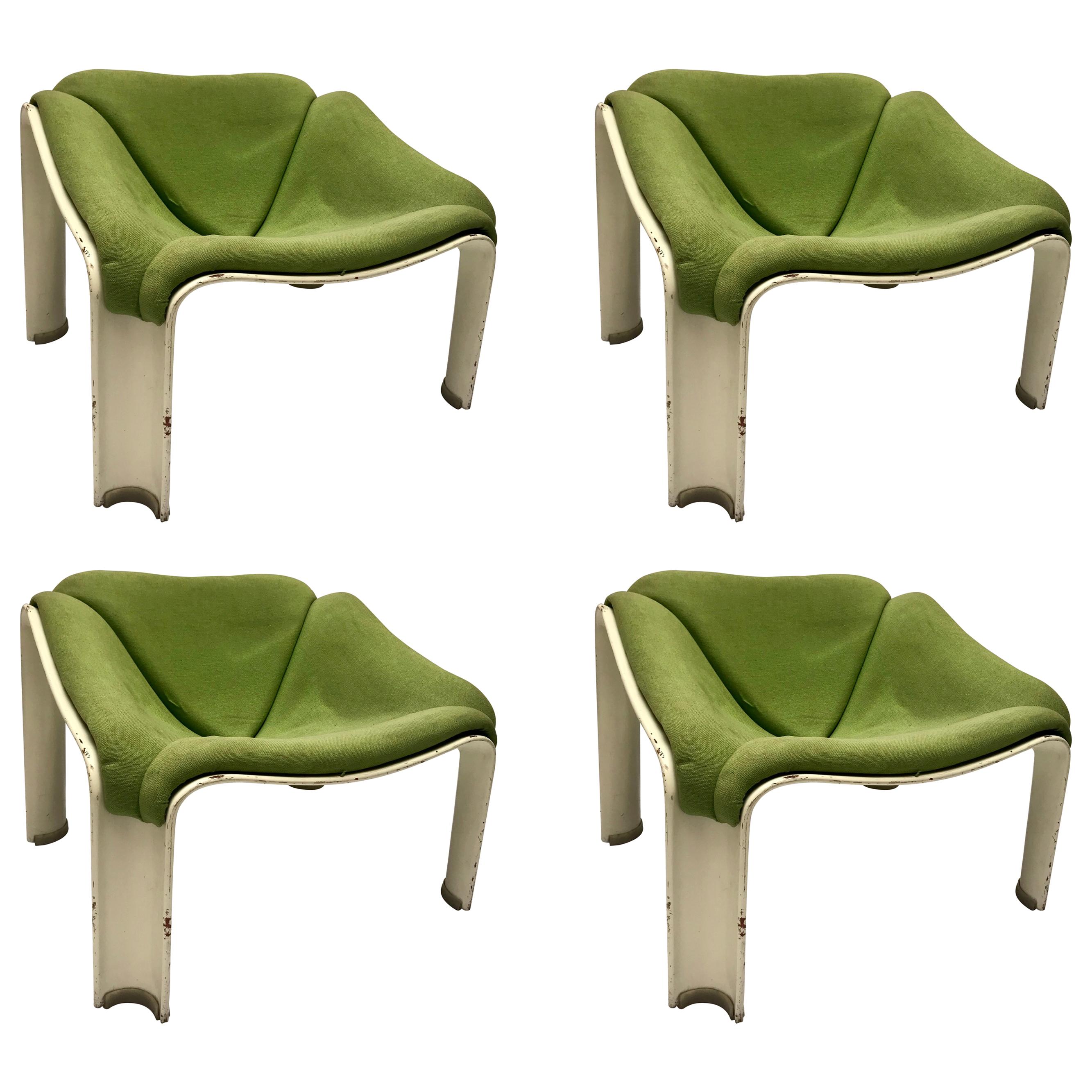 Set of 4 Lounge Chair F300 for Artifort, Pierre Paulin, 1967 For Sale