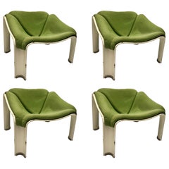 Set of 4 Lounge Chair F300 for Artifort, Pierre Paulin, 1967