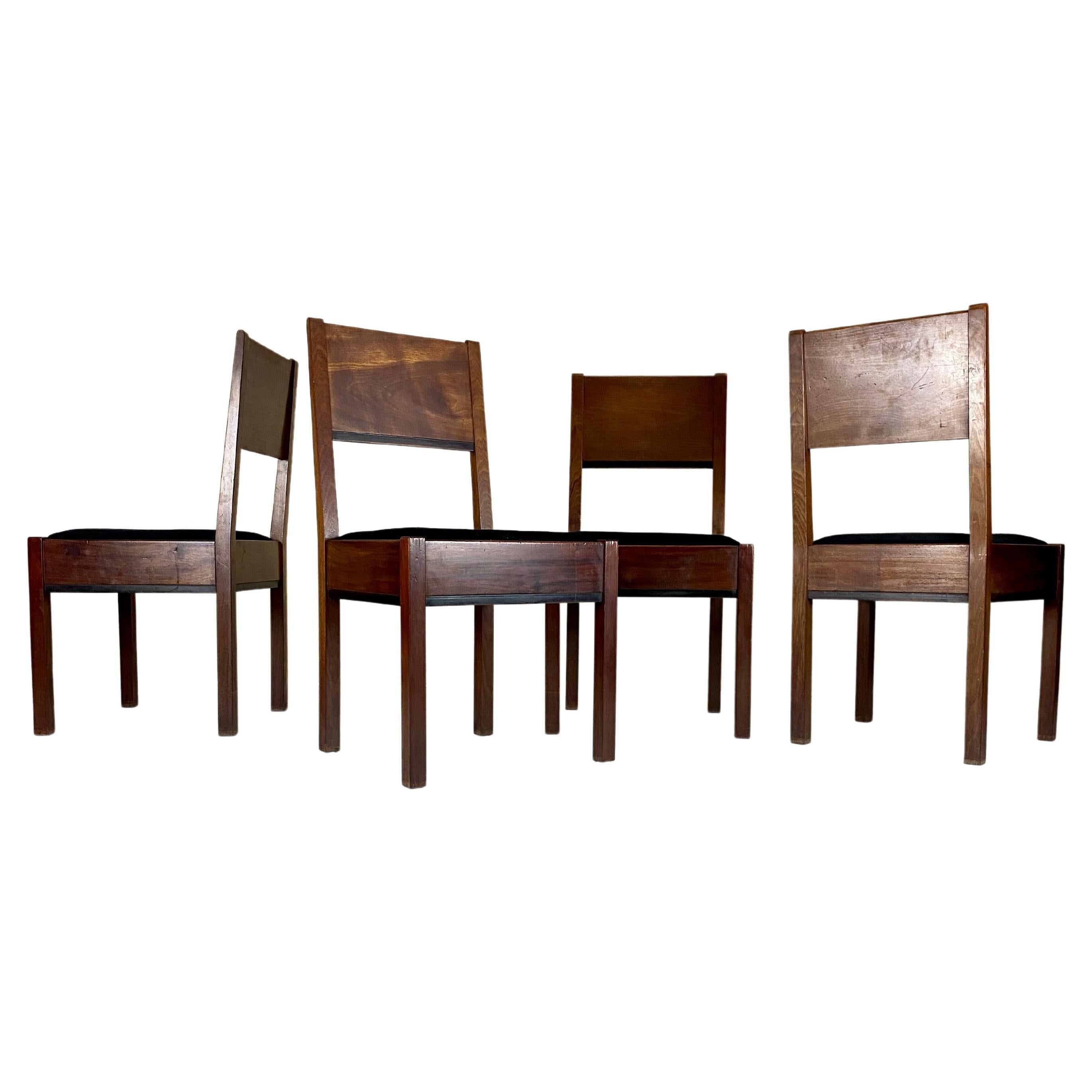 Set of 4 LOV Oosterbeek Chairs by J.A. Muntendam, 1920s, Hague School, Modernist For Sale