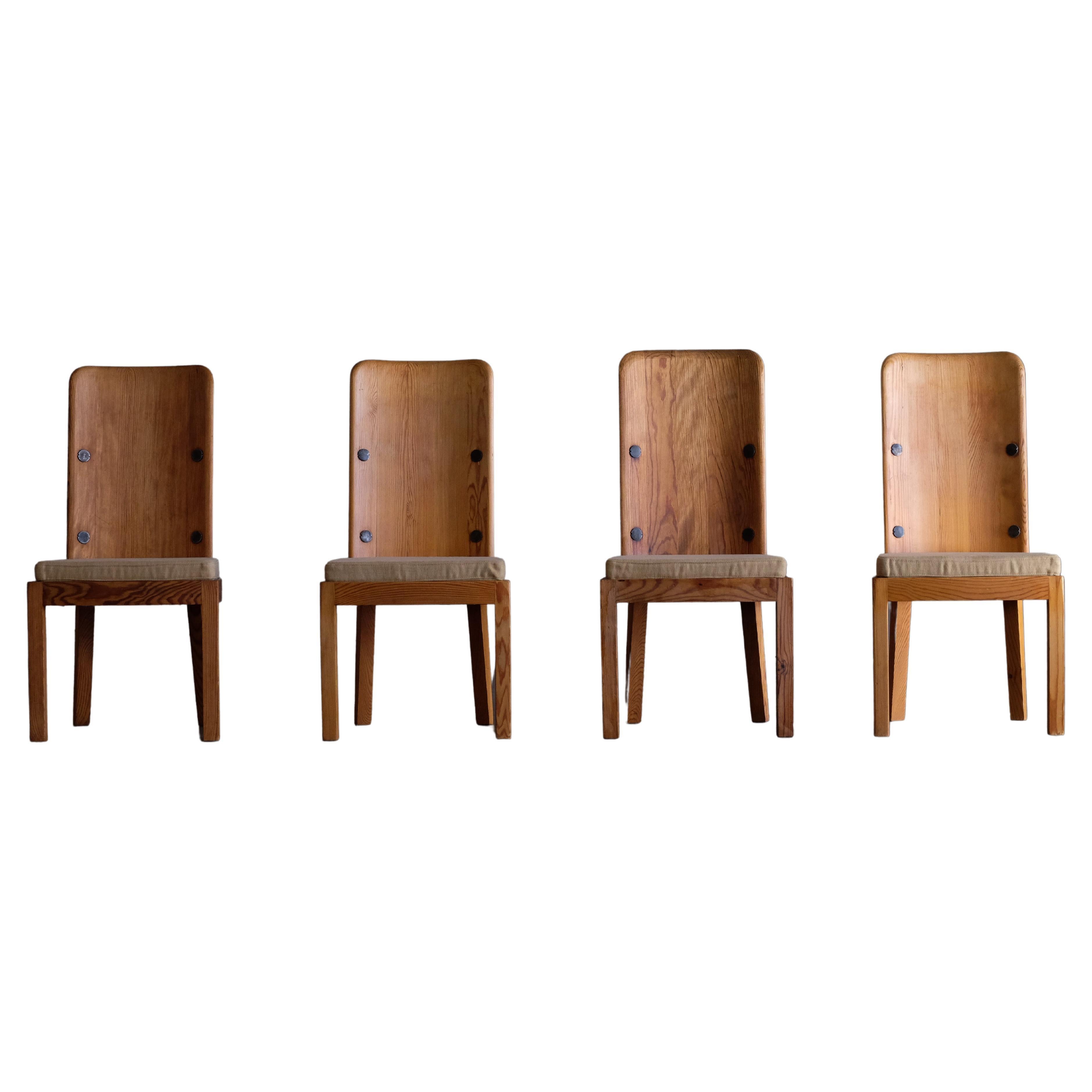 Set of 4 "Lovö" Chairs by Axel Einar-Hjorth, 1930s