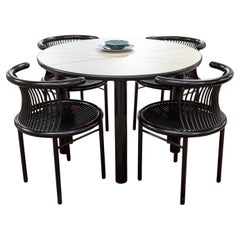 Satz von 4 Lubke Herbert Ohl Circo-Stühlen und Peterson Design Tisch- Dinette-Set