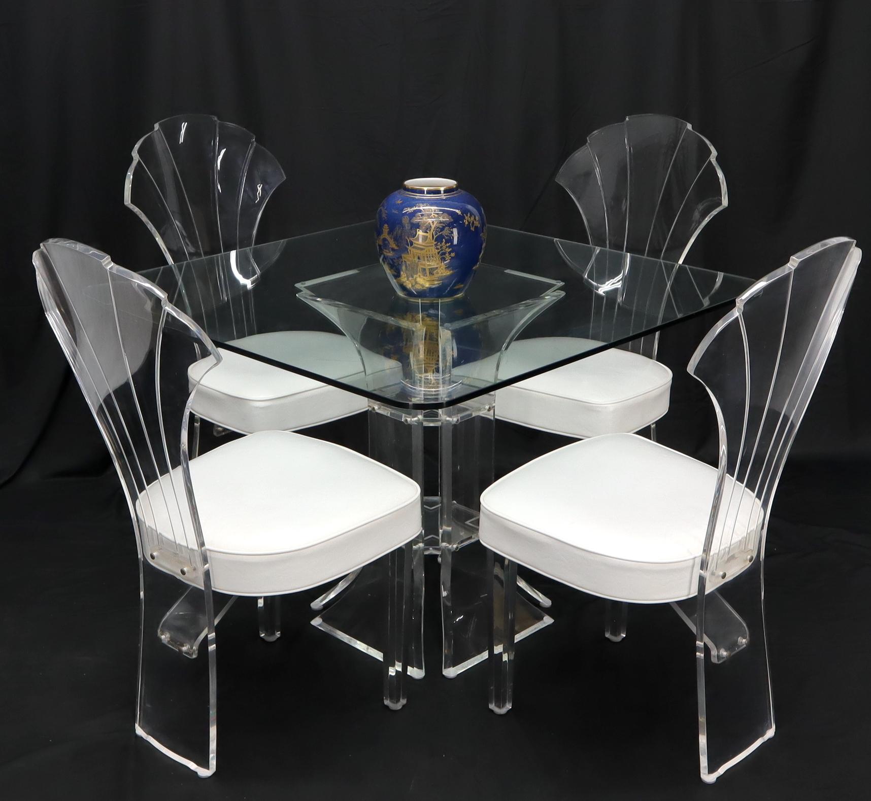 square glass dining table for 4