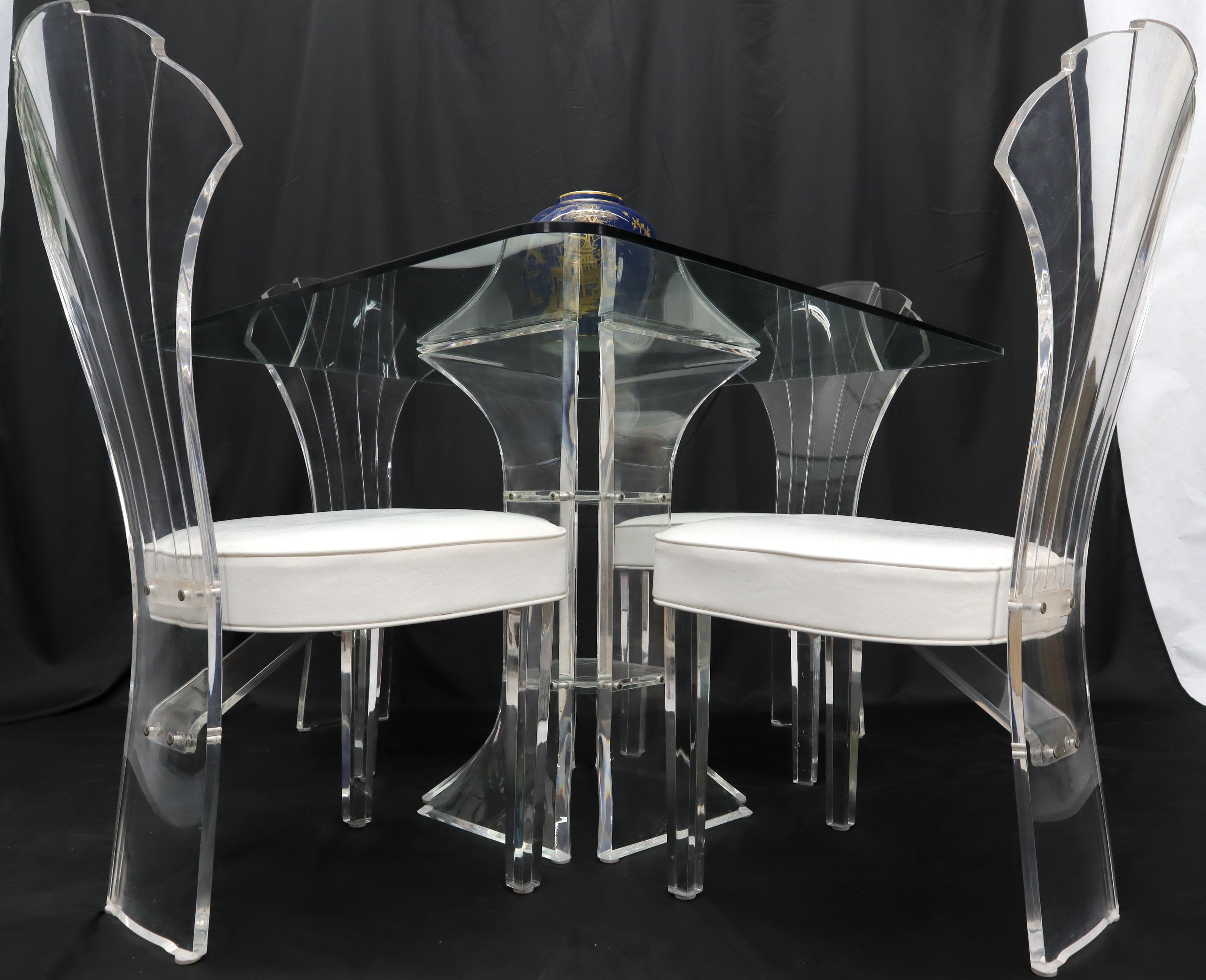 square acrylic dining table