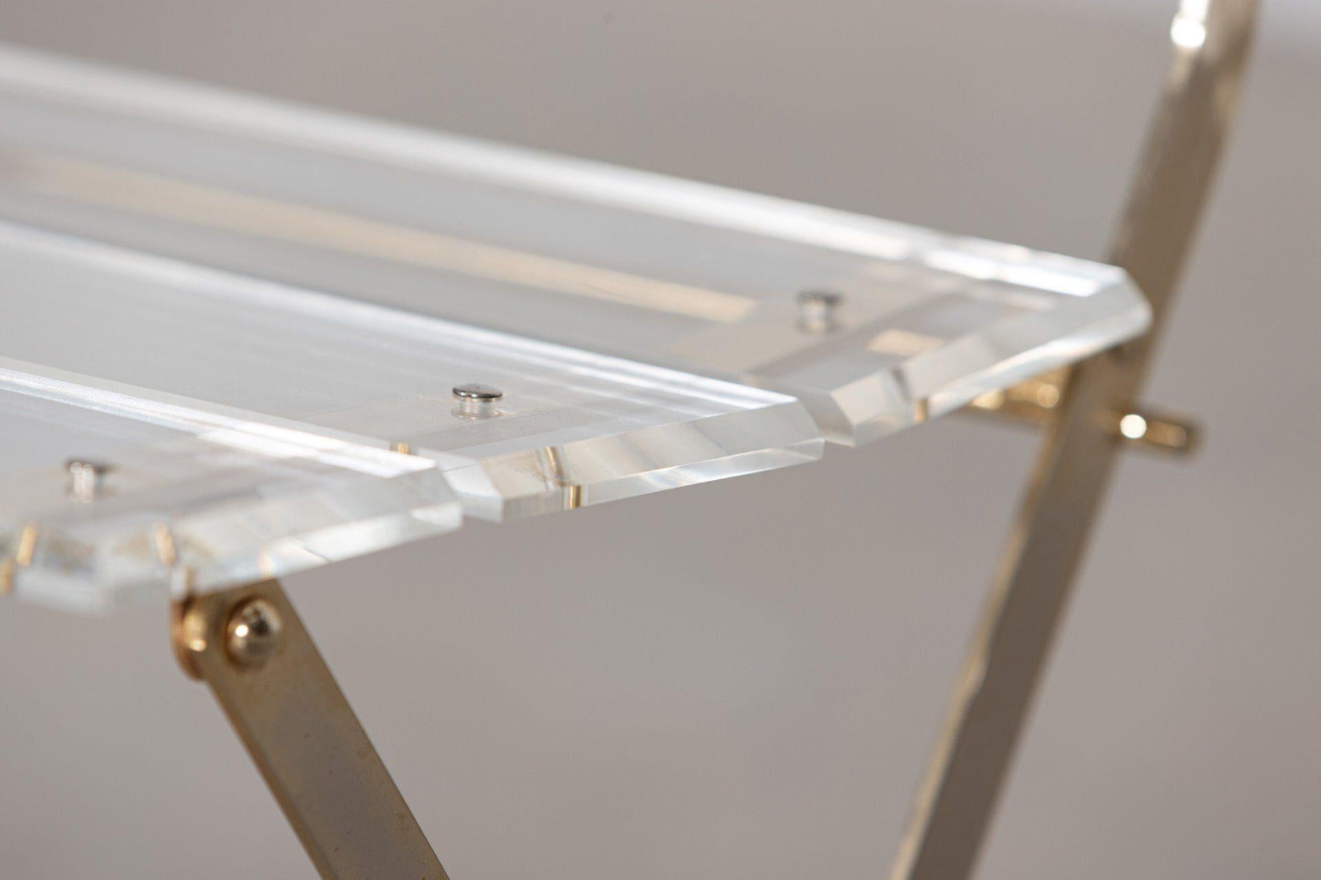 Set of 4 Lucite Folding Chairs Yonel Lebovici In Good Condition In Staffordshire, GB
