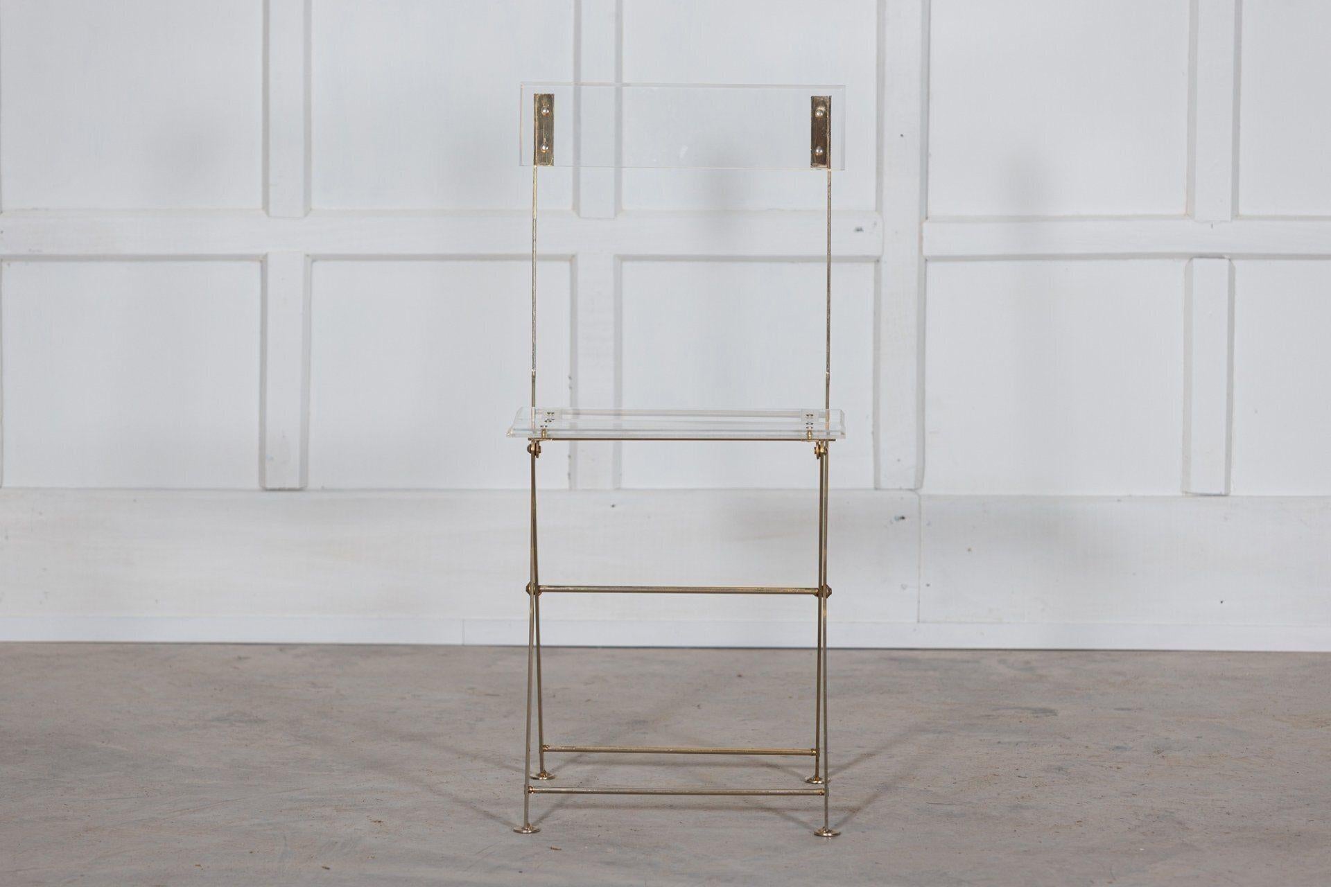 Set of 4 Lucite Folding Chairs Yonel Lebovici 1