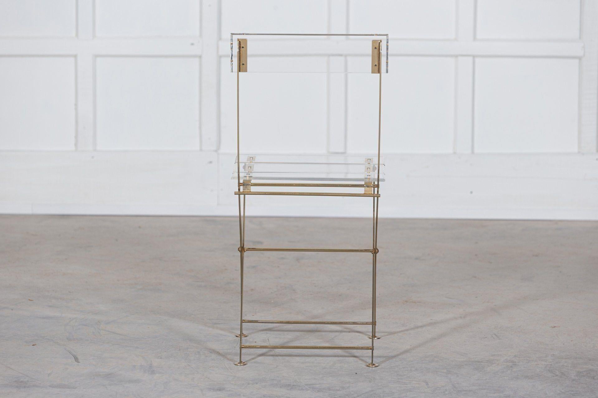 Set of 4 Lucite Folding Chairs Yonel Lebovici 3