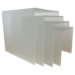 Set di 4 tavolini in lucite, anni '70